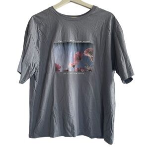 Marble Waltz Gray Graphic T-Shirt Y2K Japan Size Medium